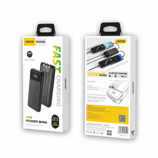 . Aspor A315 10000mAh Power Bank | Fast Charging Portable Charger