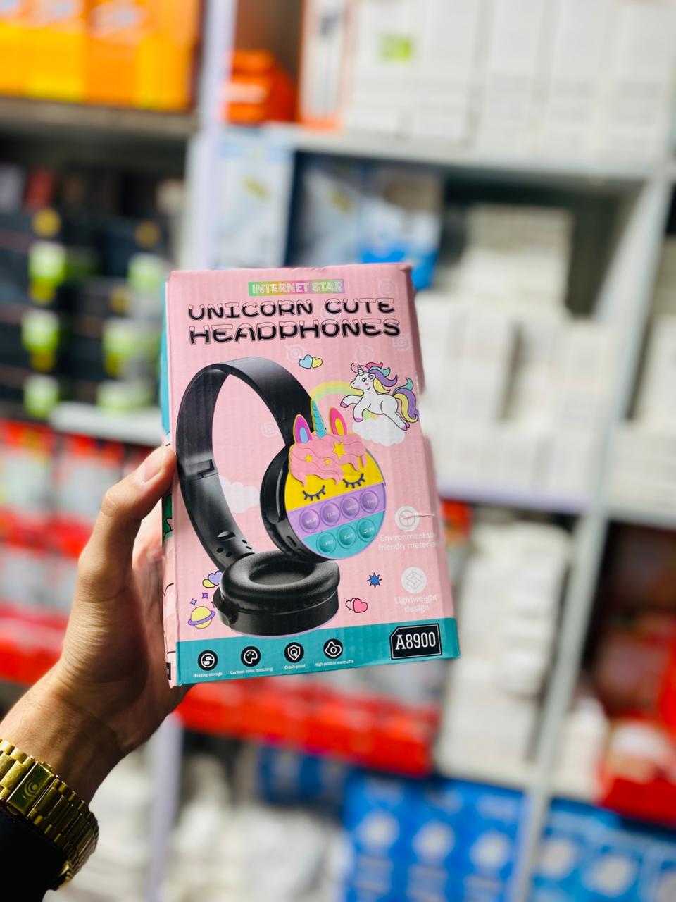 AMONPOW Kids Bluetooth Headphones – Wireless, Noise-Cancelling, with Microphone | Soft Silicone On-Ear Headphones for School, Travel, Tablet & Phone (random colour)