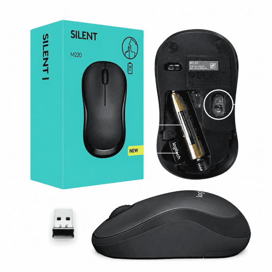 Logitech M220 Wireless Mouse – 1000 DPI 2.4GHz Mice with USB Receiver for PC & Laptop