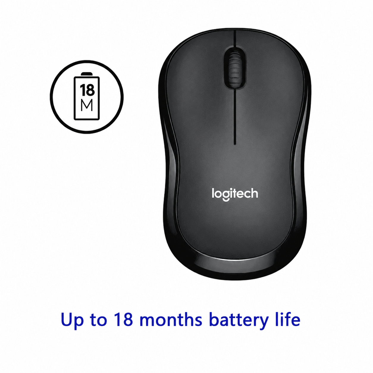 Logitech M220 Wireless Mouse – 1000 DPI 2.4GHz Mice with USB Receiver for PC & Laptop