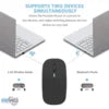 Rechargeable Wireless Mouse Bluetooth & USB Receiver