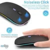 Rechargeable Wireless Mouse Bluetooth & USB Receiver