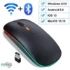 Rechargeable Wireless Mouse Bluetooth & USB Receiver