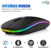 Rechargeable Wireless Mouse Bluetooth & USB Receiver
