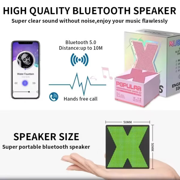 X1 Wireless Bluetooth Speakers 5.0 : Mini Audio Portable Speaker, USB Rechargeable HiFi Sound Box Player for Laptop, PC, and On-the-Go Entertainment
