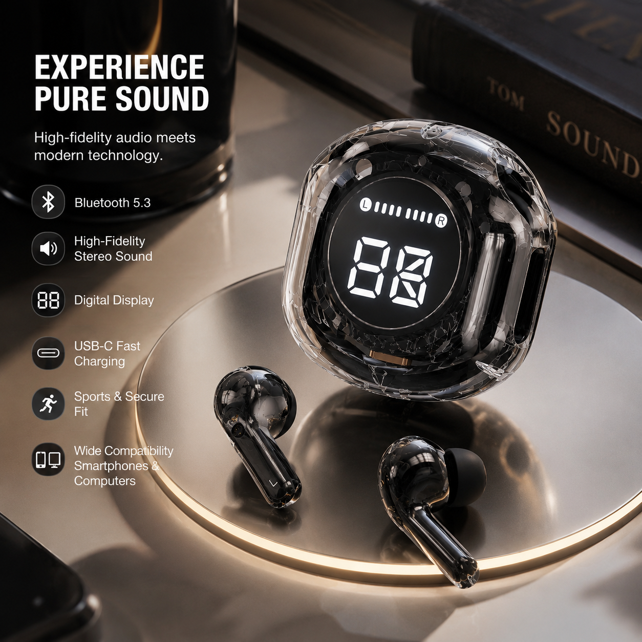 TWS  Earbuds Wireless  Bluetooth 5.3